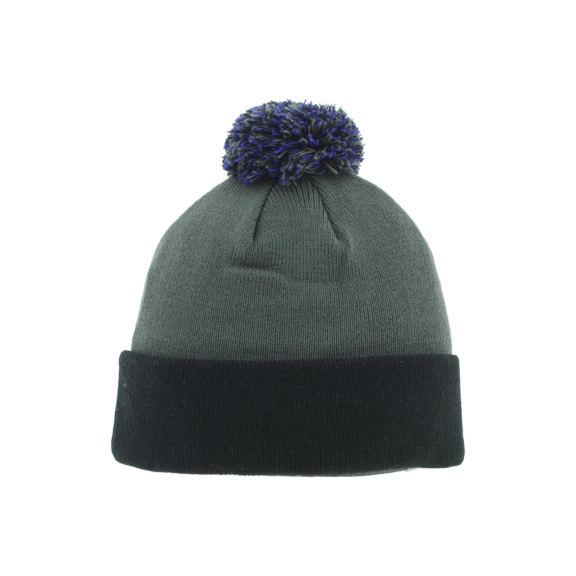 Zephyr Black Charcoal Element W Logo Pom Beanie - Image 2